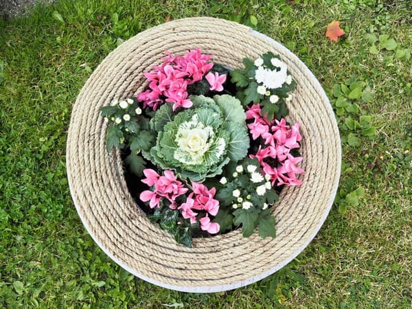 idées de jardin de pneus