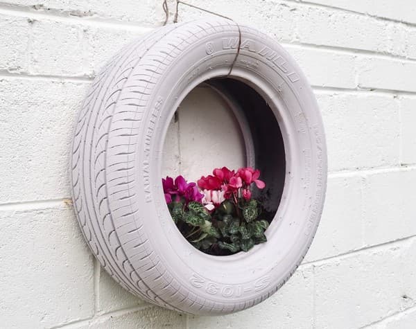 idées de jardin de pneus