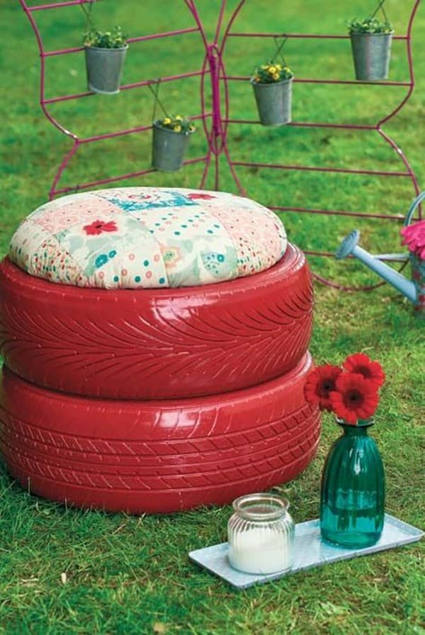 idées de jardin de pneus