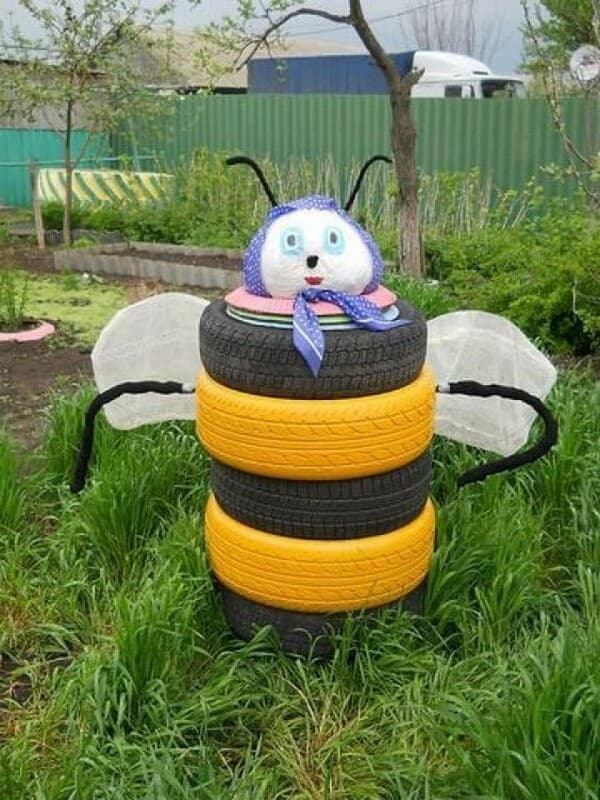 idées de jardin de pneus