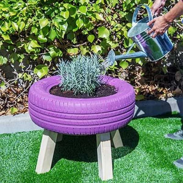 idées de jardin de pneus