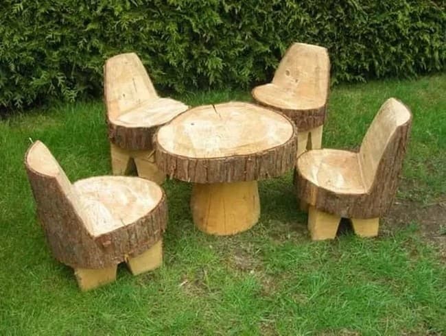 mobilier d'extérieur en bois