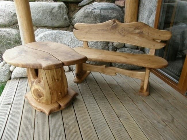 mobilier d'extérieur en bois