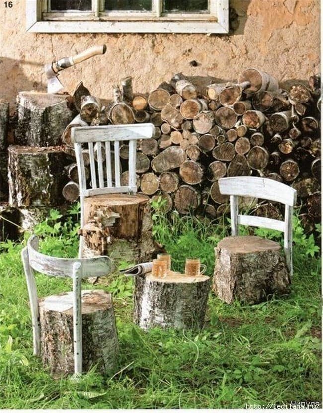 mobilier d'extérieur en bois