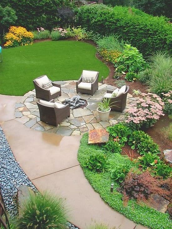 conception de paysage de chalet