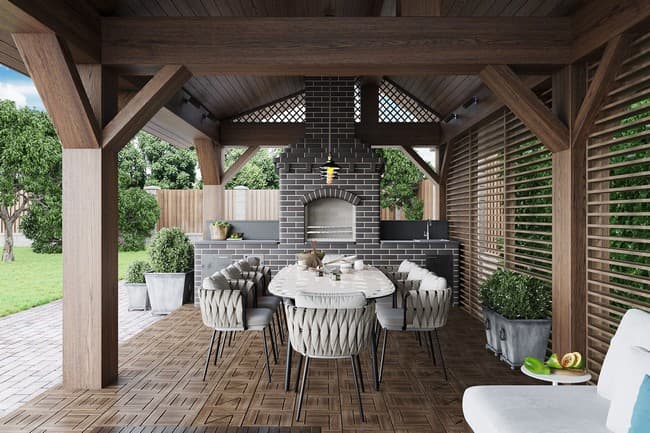 conception d'une véranda dans une maison privée