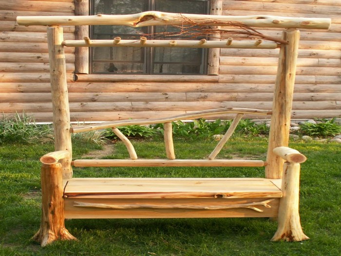 bancs en bois