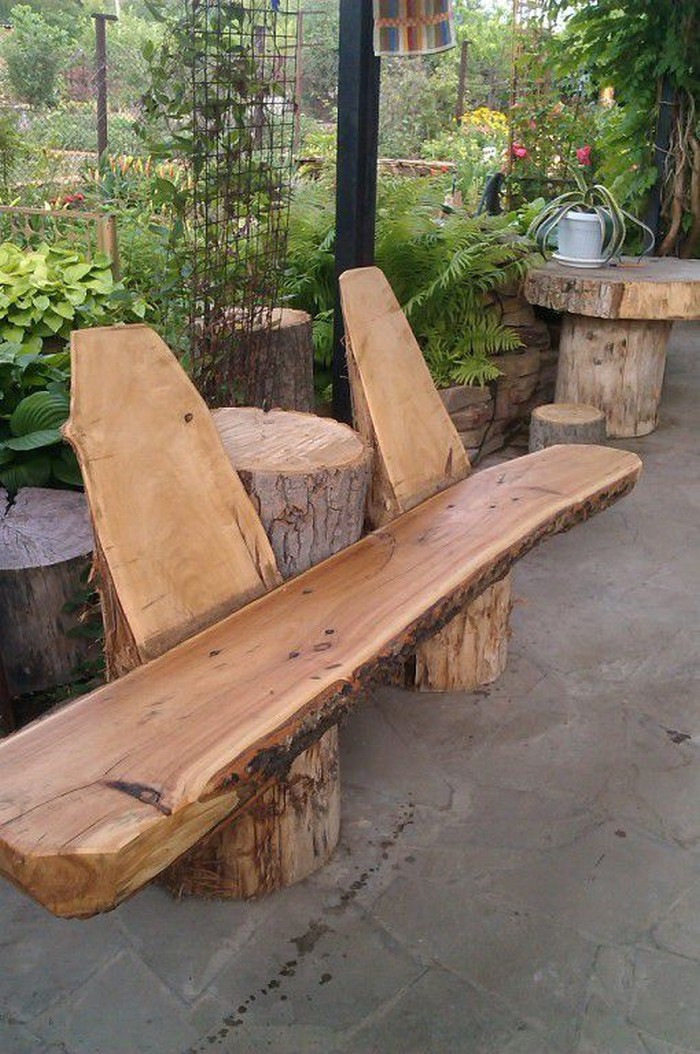 bancs en bois