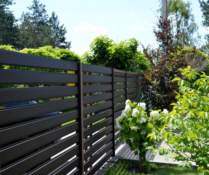 clôture à lamelles