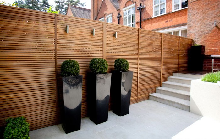 clôture à lamelles