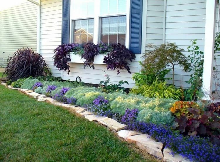 conception de parterre de fleurs