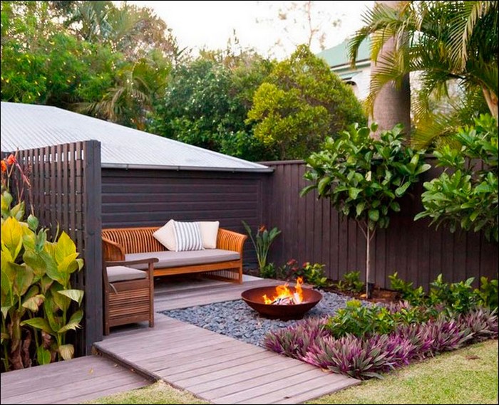 conception de cour de maison privée