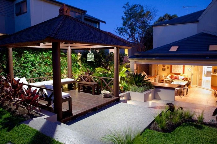 conception de cour de maison privée