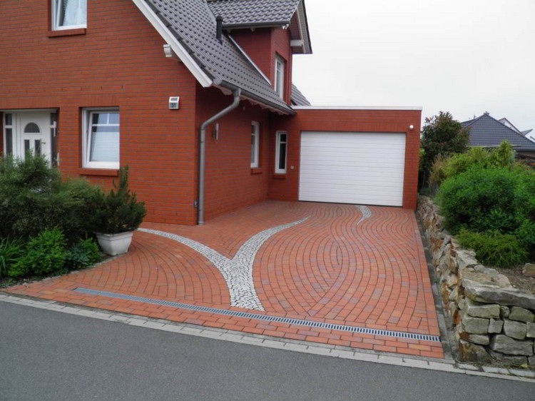 pose de briques de clinker