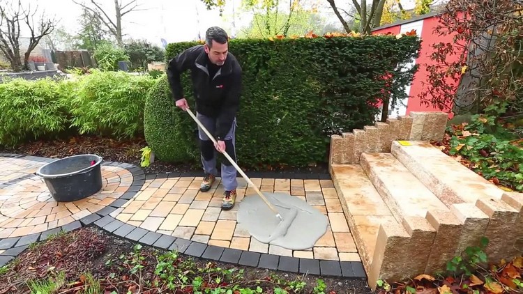 pose de briques de clinker