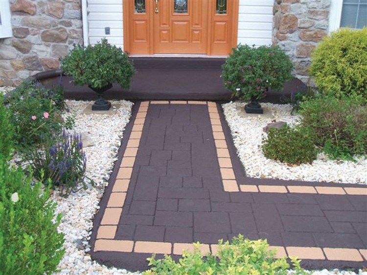 pose de briques de clinker