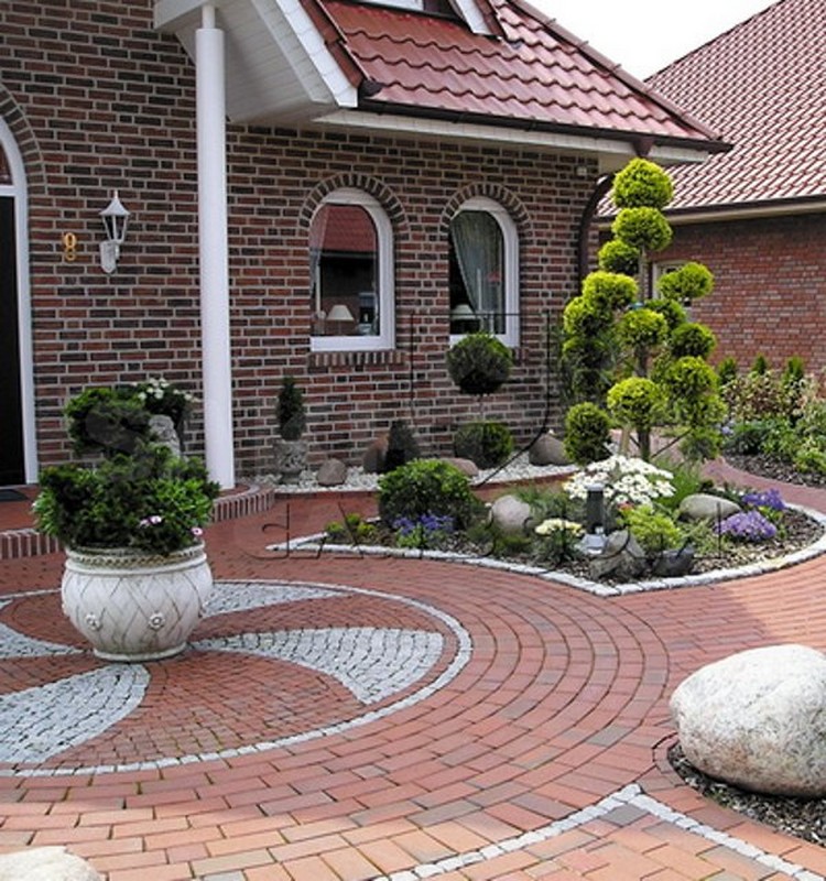 pose de briques de clinker