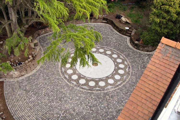 pose de briques de clinker