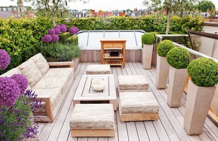 aménagement de la terrasse