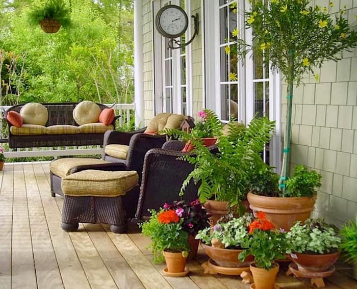 aménagement de la terrasse