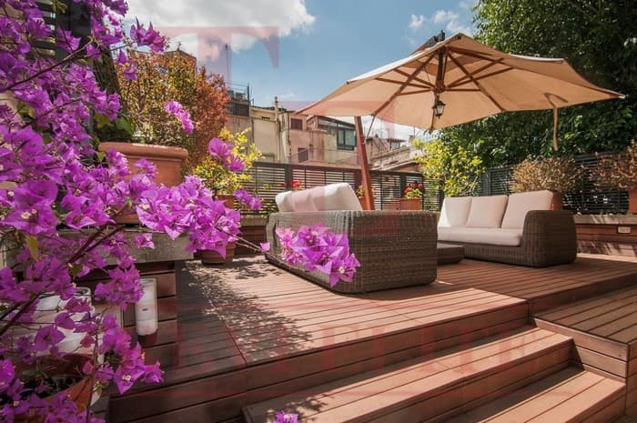 aménagement de la terrasse