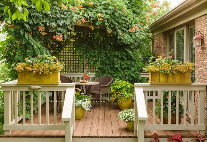 aménagement de la terrasse