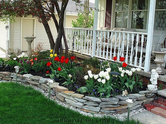 conception de parterre de fleurs