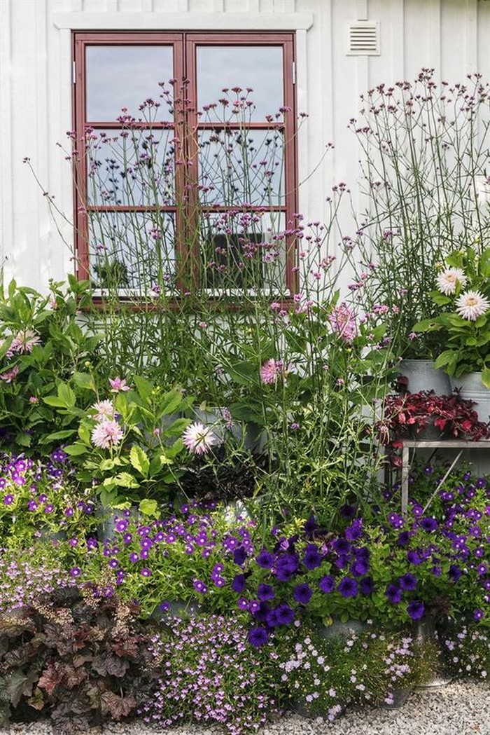 conception de parterre de fleurs