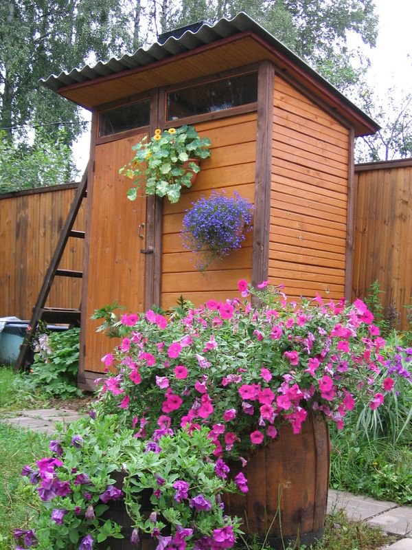 Toilettes de rue pour une résidence d'été