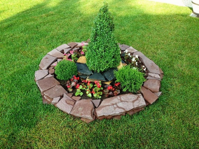 parterres de fleurs à la campagne