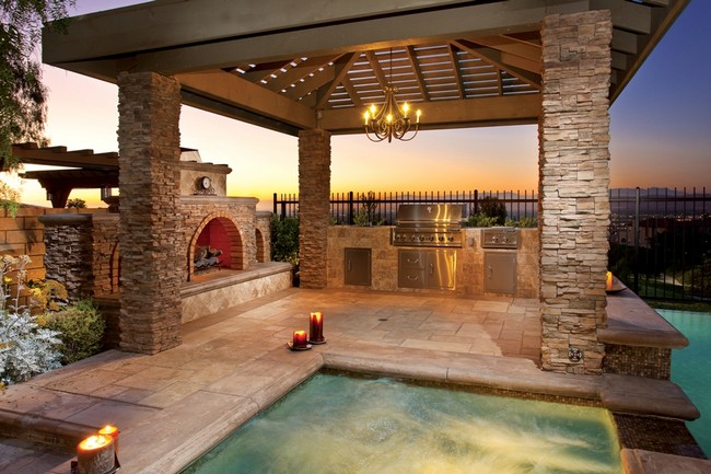 Gazebo avec barbecue