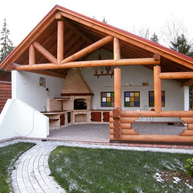 Gazebo avec barbecue