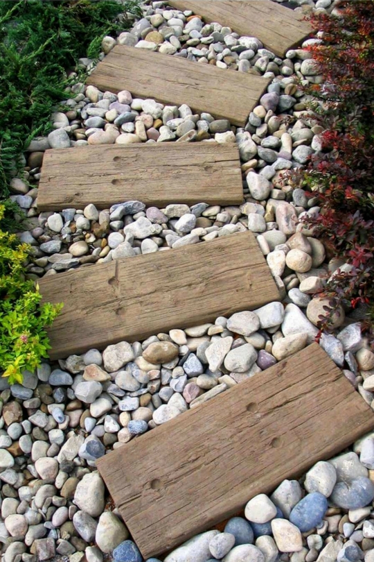 Allées de jardin en bois