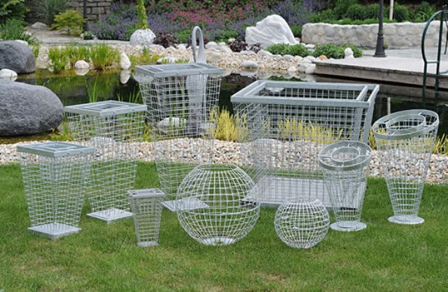 Gabion dans le jardin