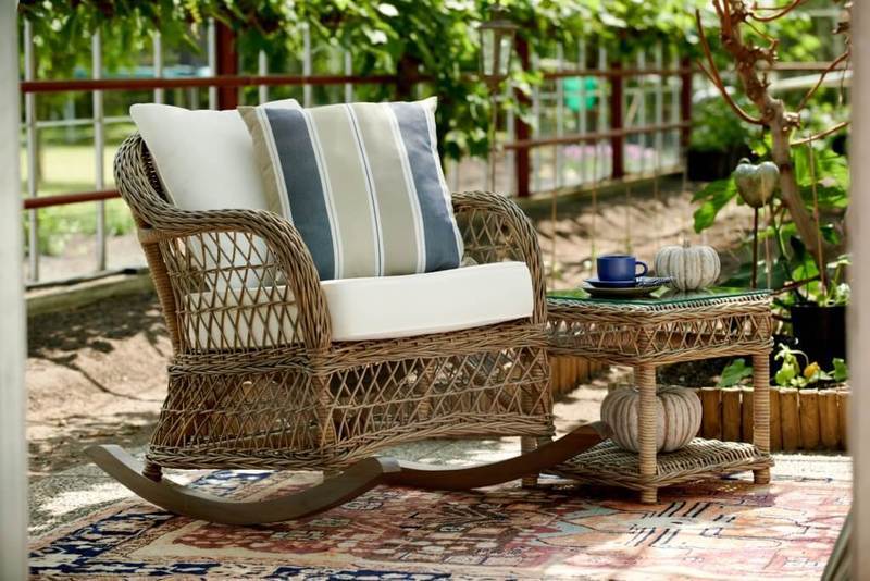 Mobilier de jardin en rotin