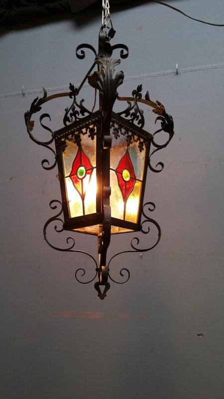 Lampadaires vitraux