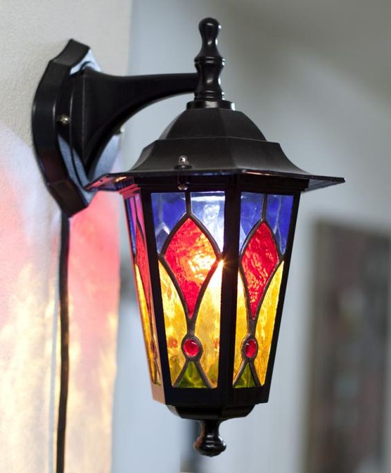 Lampadaires vitraux
