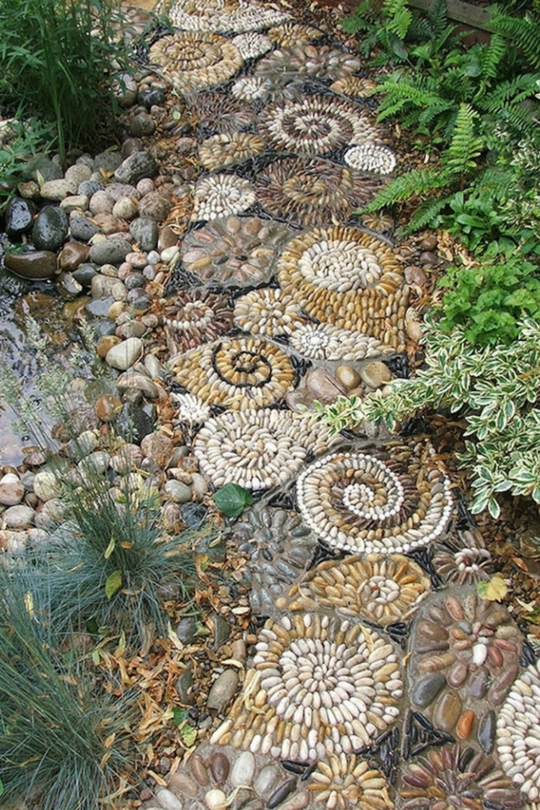 Les allées du jardin de galets