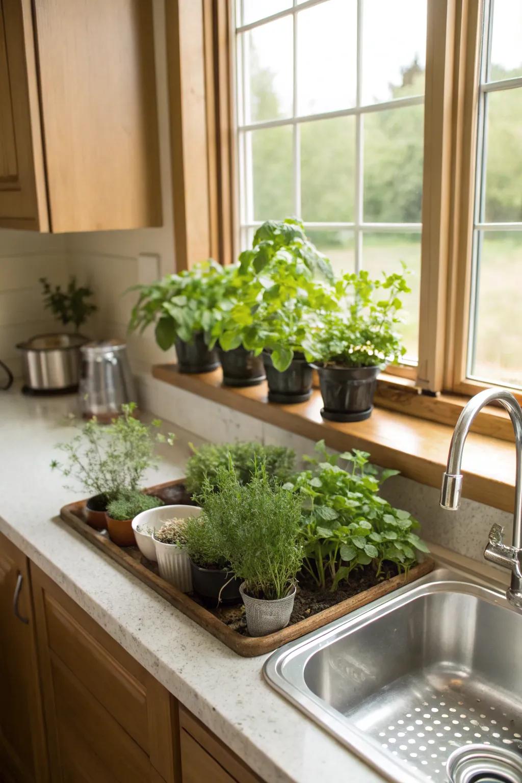 A herb garden that adds spice to your kitchen.