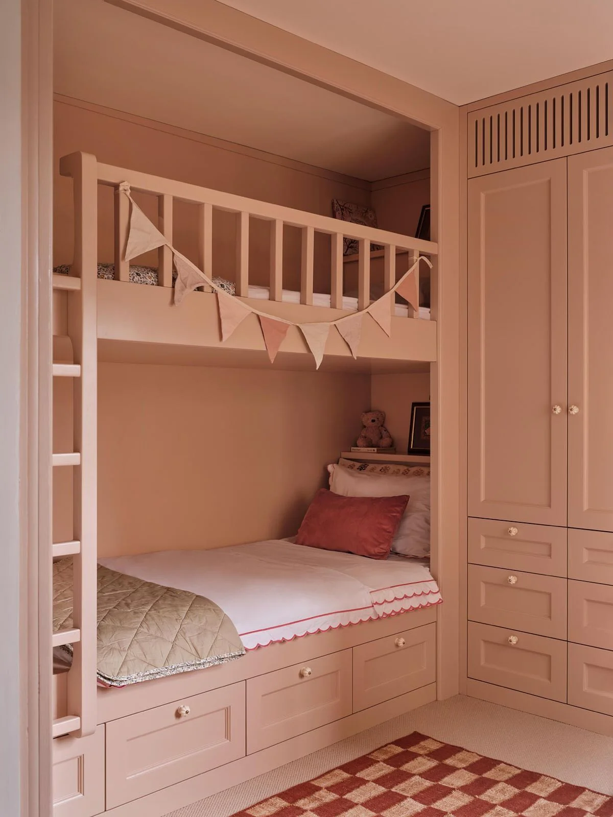 1. Peach Loft Charm (Little Bedroom Ideas)