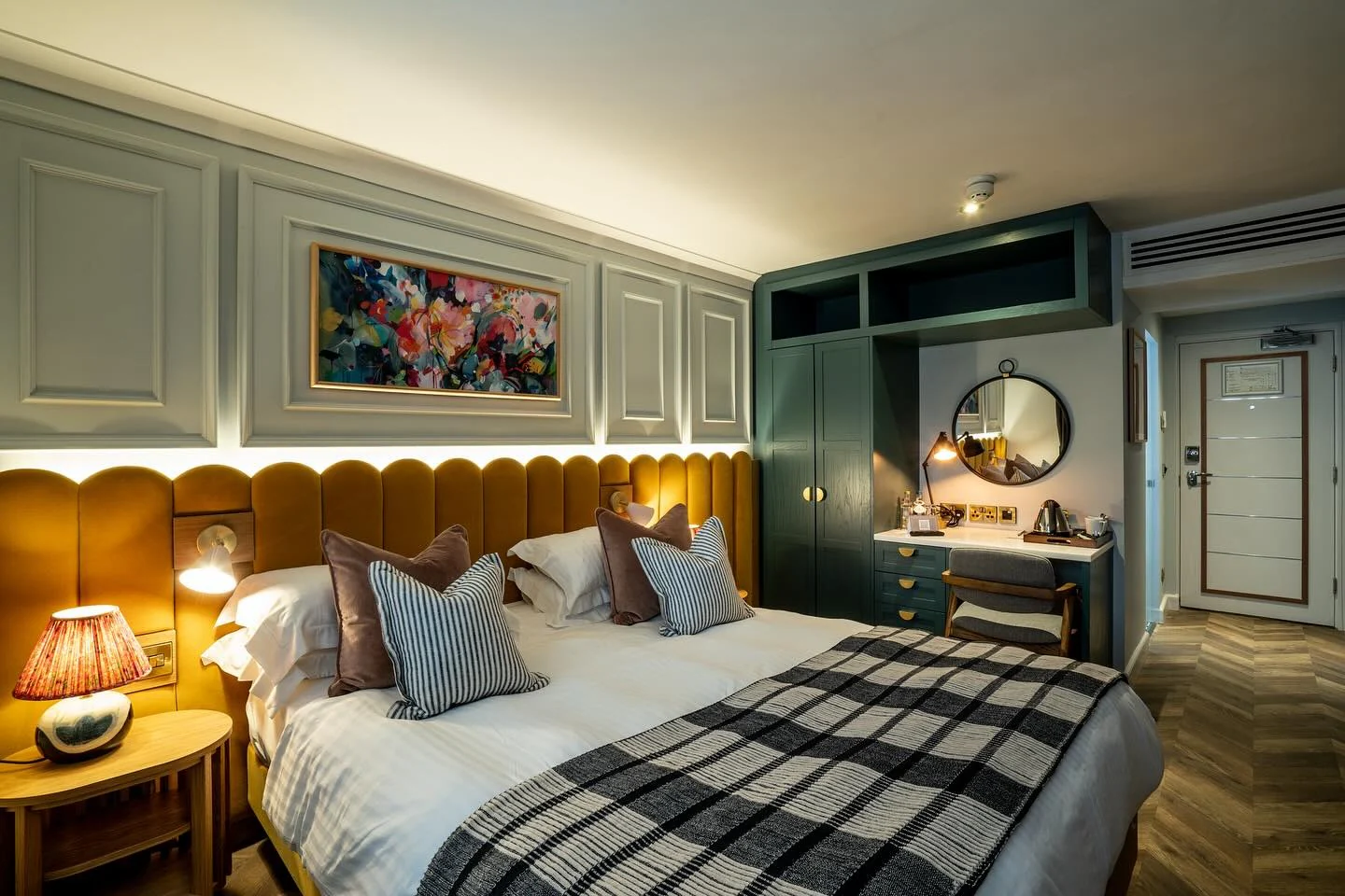 1. Eclectic Luxe with Deep Greens and Golds (Cool Bedroom Ideas)