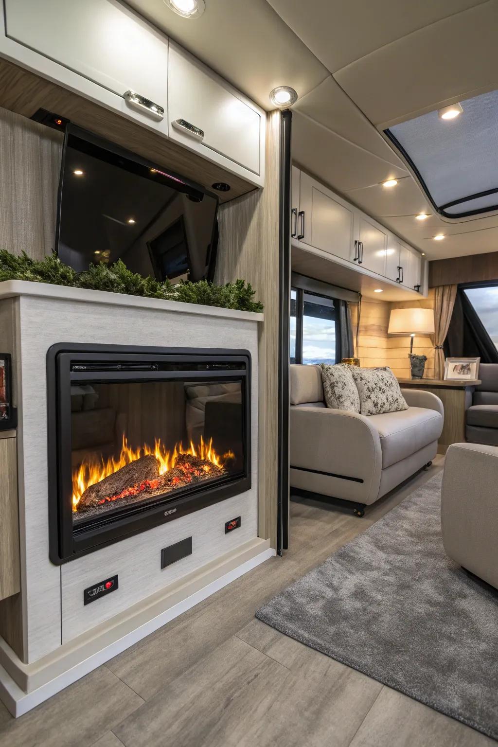 Eco-friendly electric fireplaces combine efficiency and style.