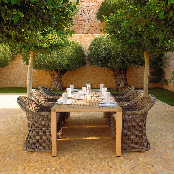 Mobilier de jardin en rotin