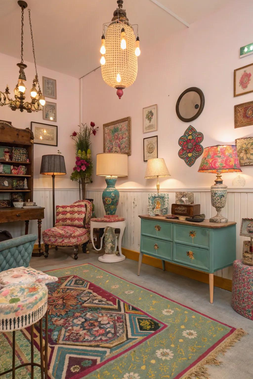 An area holding random ornaments adding individuality.