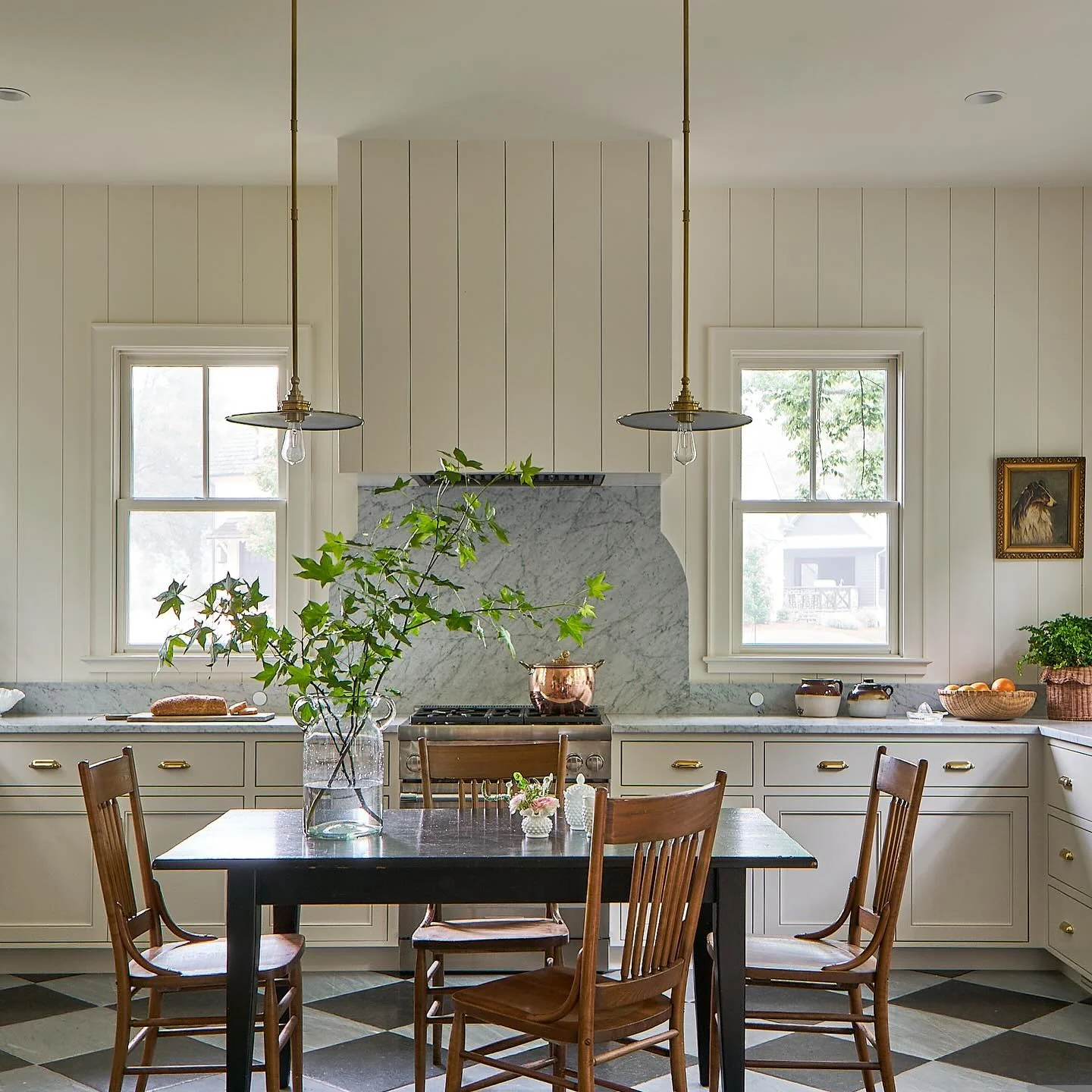 1. Classic Charm with Cream and Marble (Earth Tones Kitchen Ideas)