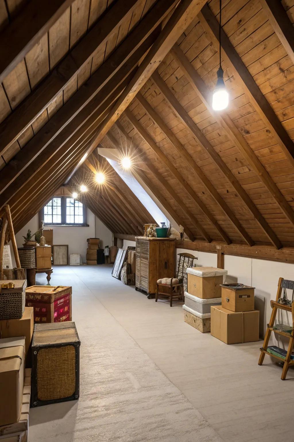 Efficient lighting is important for your attic.