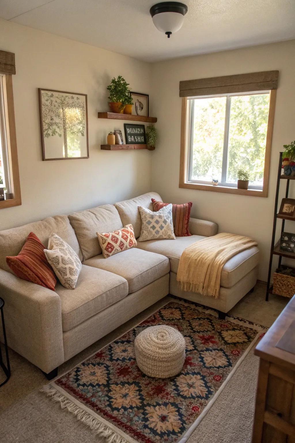 Sectionals makes it easier to relax without crowding.