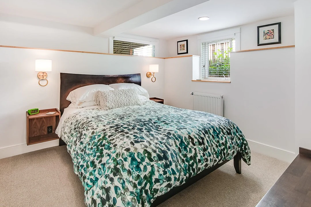 1. Modern Botanical Retreat (Basement Bedroom Ideas)