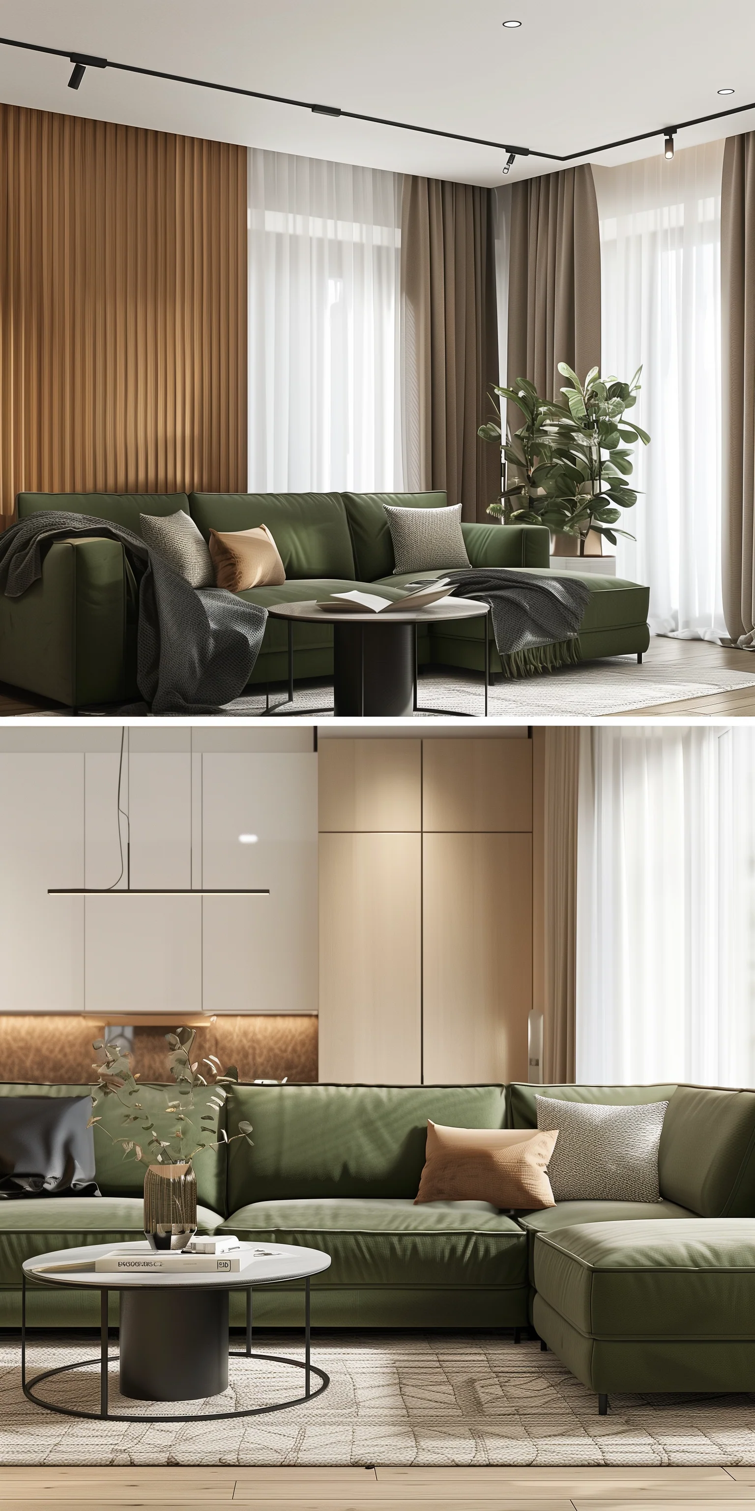 Green Sofa Living Room Idea In Living Room Design Ideas