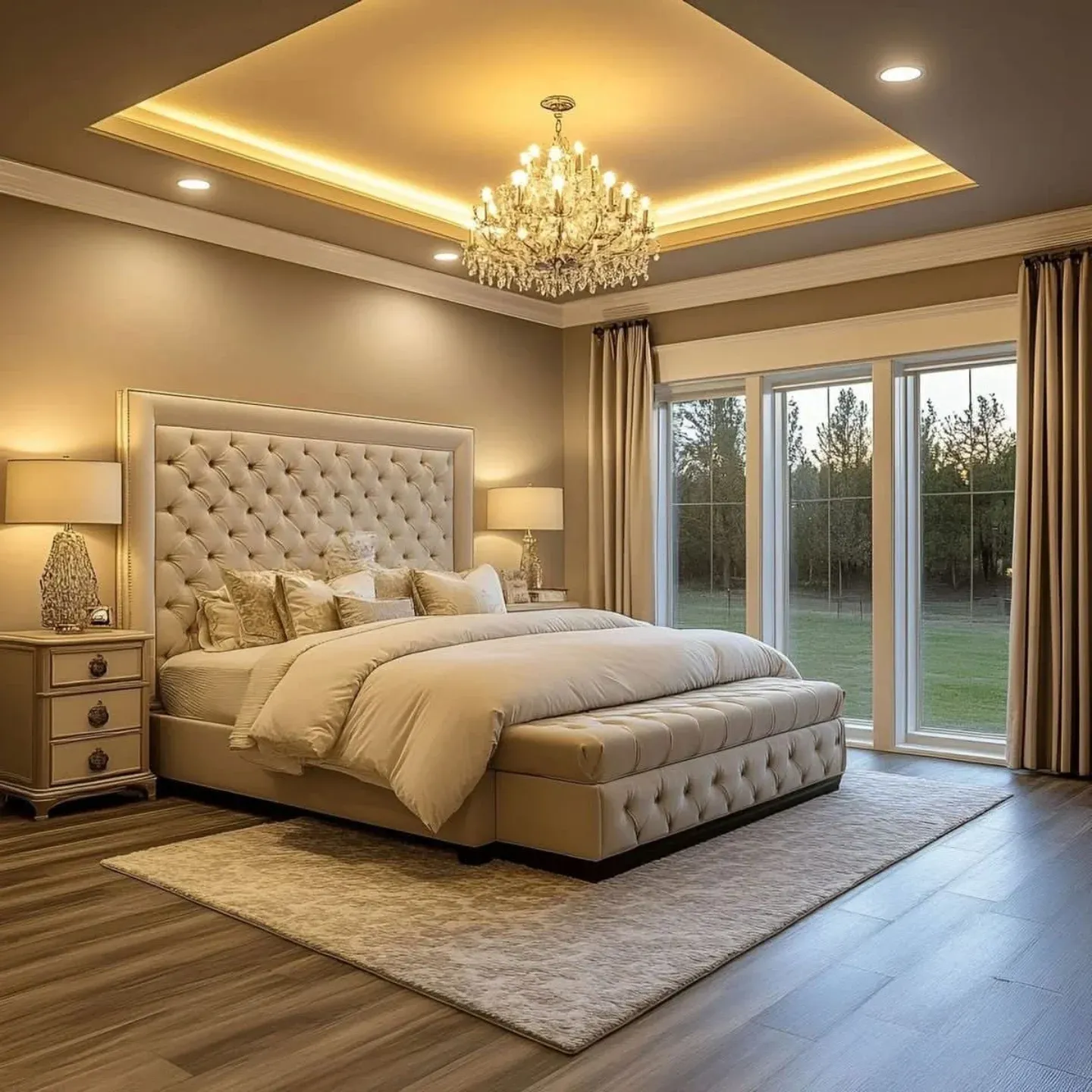 2. Classic Elegance in Cream and Gold (Main Bedroom Ideas)
